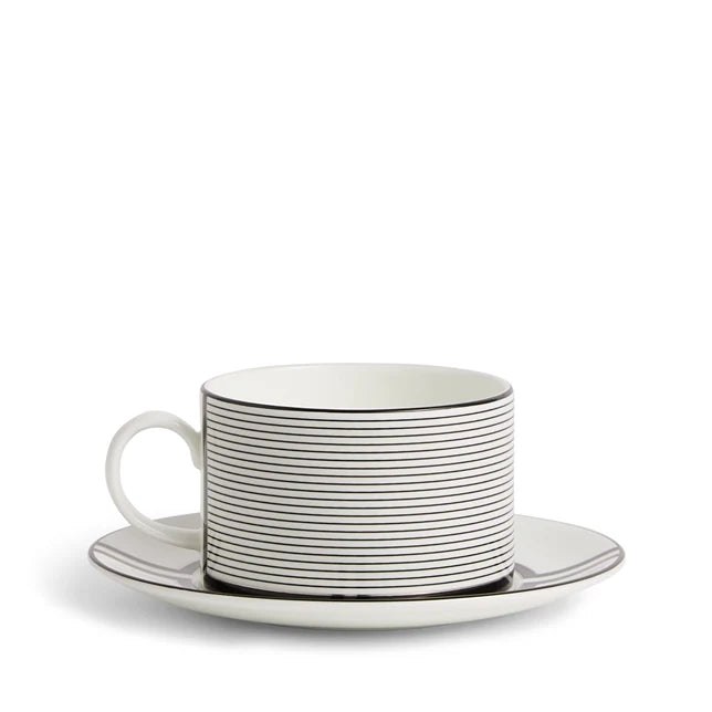 Wedgwood Vera Wang Luxe Graphite Teacup Saucer V2