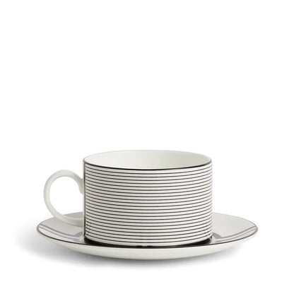 Wedgwood Vera Wang Luxe Graphite Teacup Saucer V2