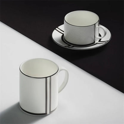 Wedgwood Vera Wang Luxe Graphite Teacup Saucer V2