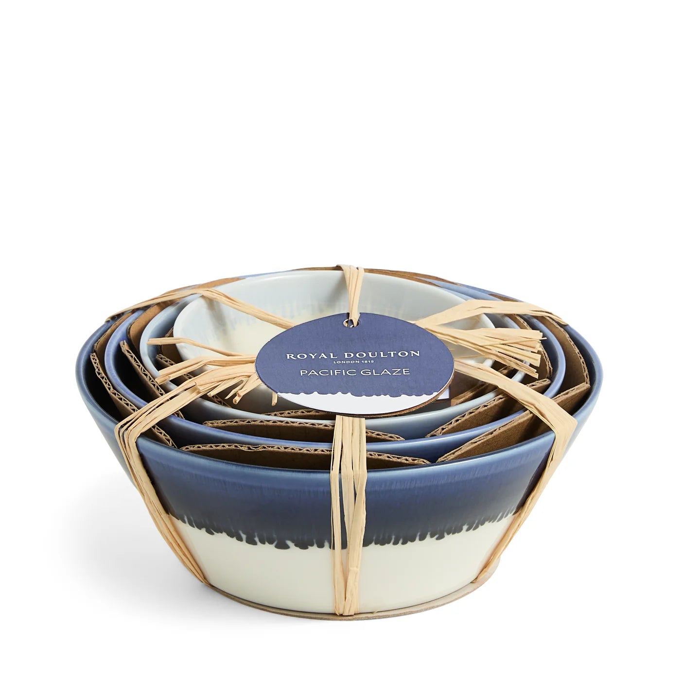 Royal Doulton Pacific Glaze Stacking Bowl Blue, Set of 4