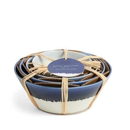Royal Doulton Pacific Glaze Stacking Bowl Blue, Set of 4