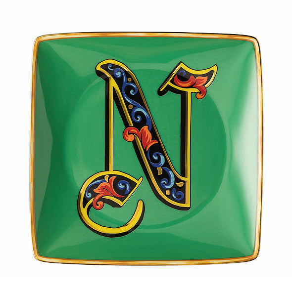 Versace Holiday Alphabet Dish - N