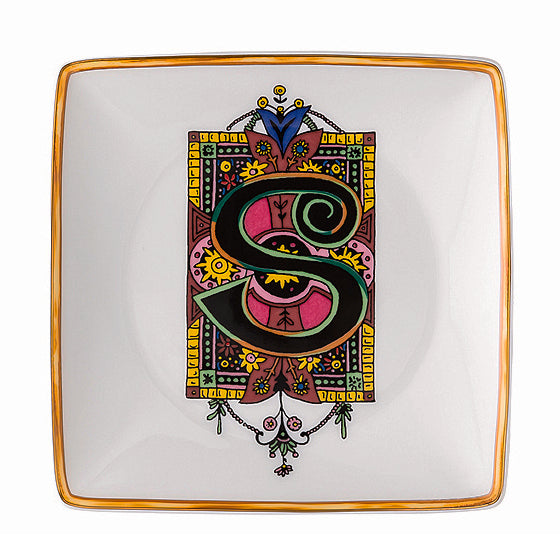Versace Holiday Alphabet Dish - S