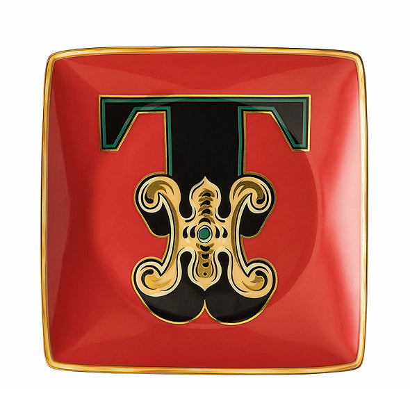 Versace Holiday Alphabet Dish - T