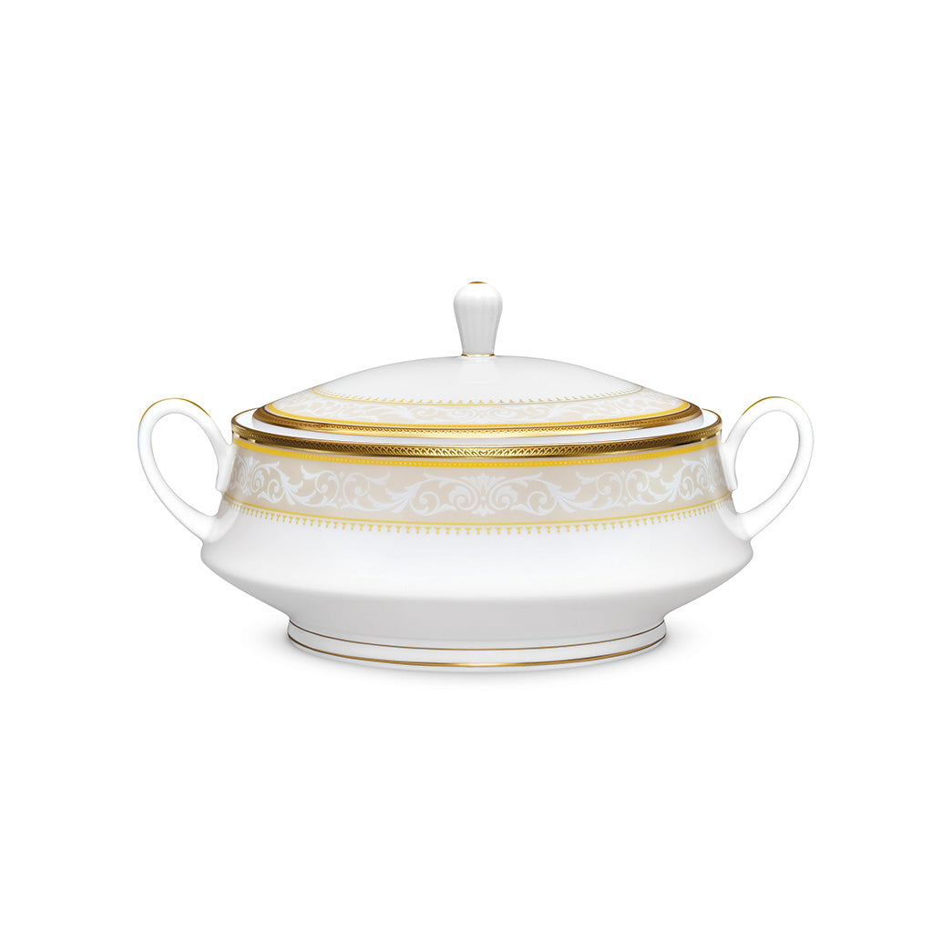 Noritake Glendonald Gold Covered Vegetable Dish