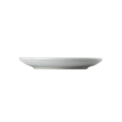 White ceramic plate on a white background