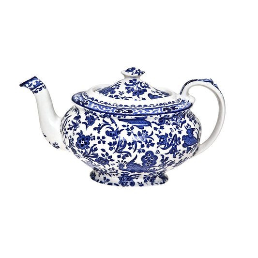 Burleigh Blue Regal Peacock Teapot - 5 Cup Cranbourne Shape