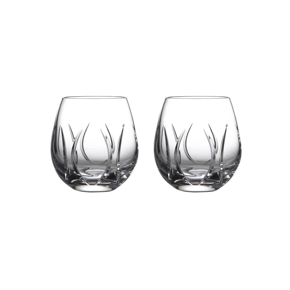 Waterford Crystal Tonn Stemless Wine Glass Set of 2 Havens