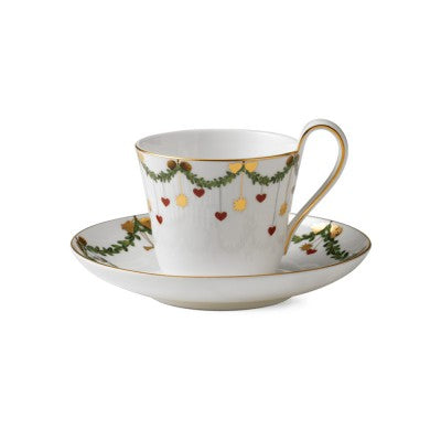 Royal Copenhagen Star Fluted Christmas High Handle Cup - CUP ONLY