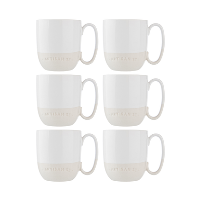 Artisan Street White Breakfast Mug Set of 6
