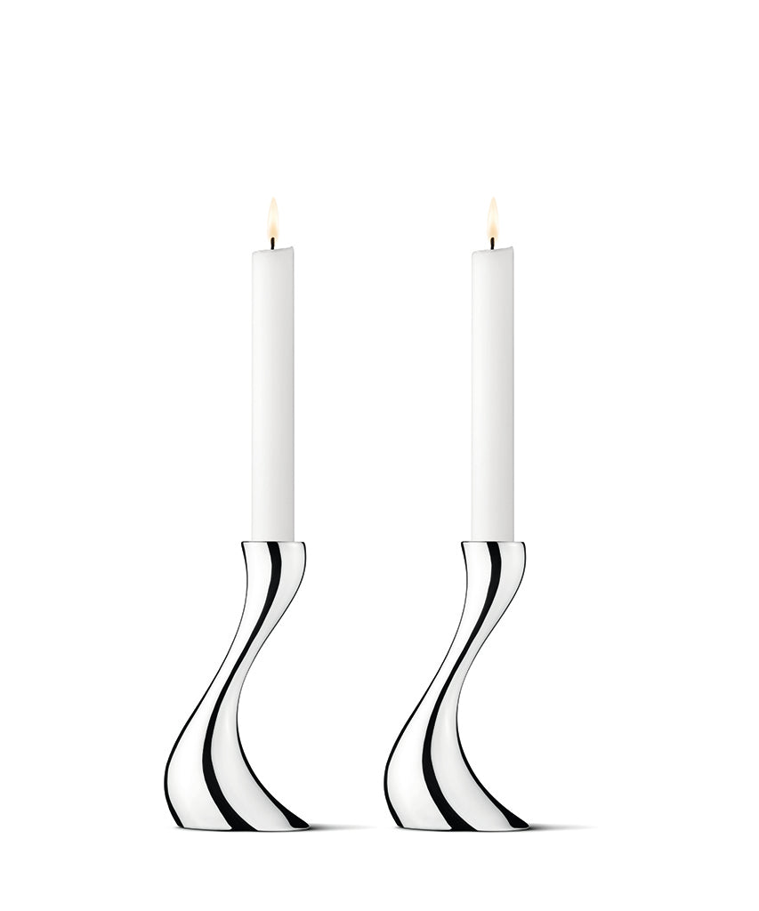 Georg Jensen Cobra Candleholder Set of 2, Small