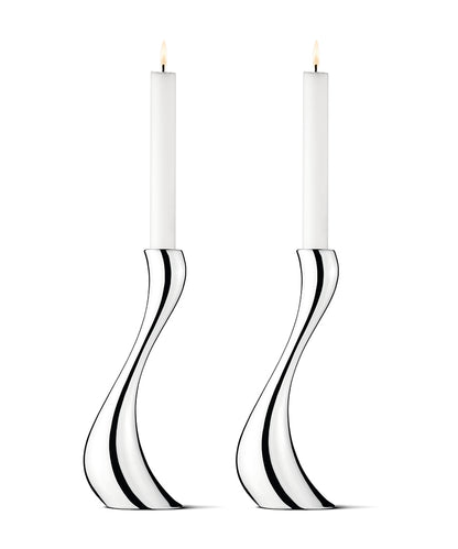 Georg Jensen Cobra Candleholder Set of 2, Large