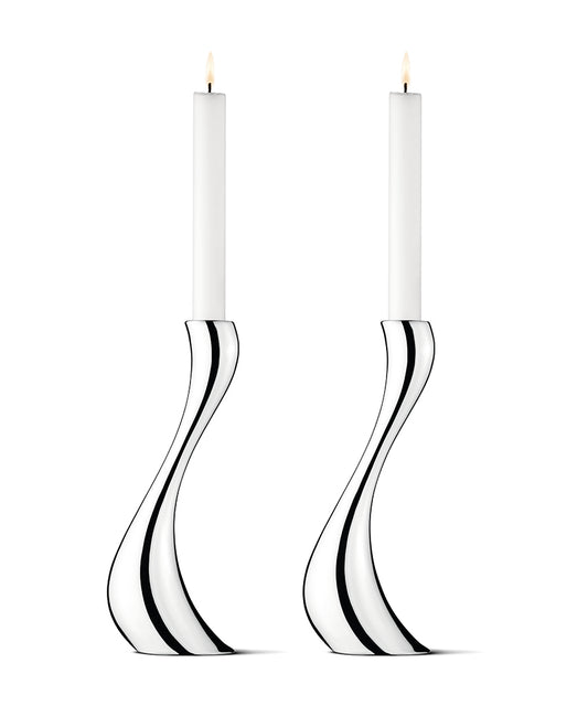 Georg Jensen Cobra Candleholder Set of 2, Large
