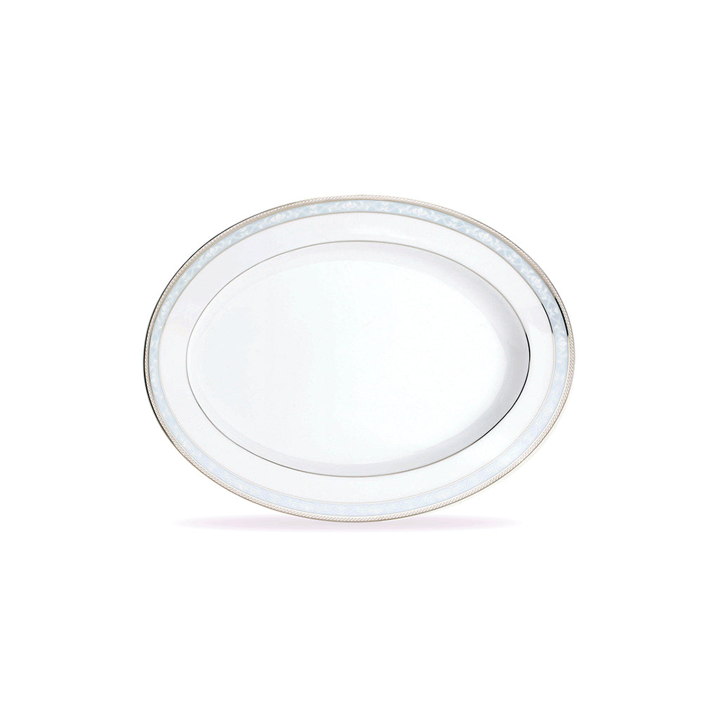 Noritake Hampshire Platinum Oval Platter 35cm
