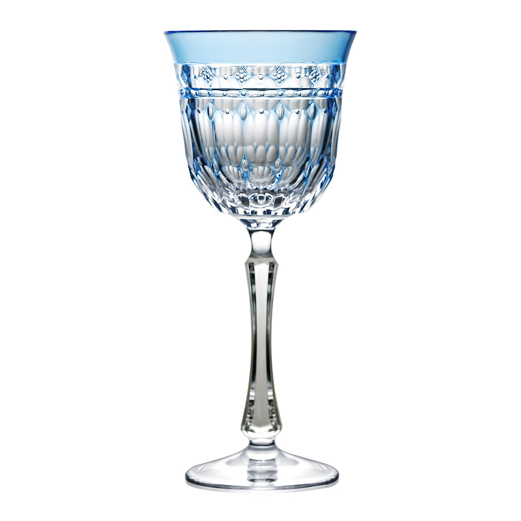 Varga Crystal Barcelona Sky Blue Water Goblet