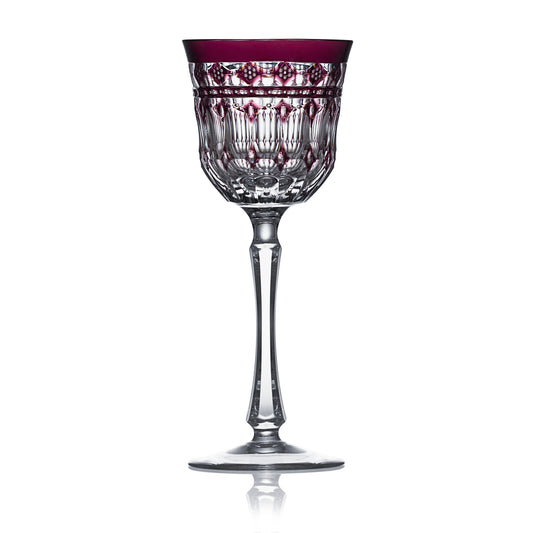 Varga Crystal Barcelona Amethyst Red Wine Glass