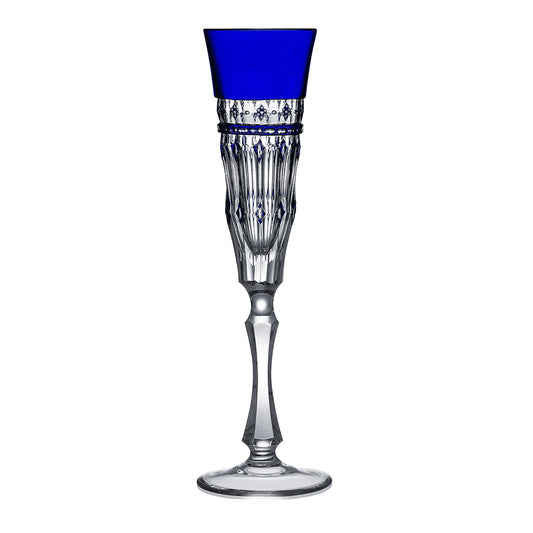 Varga Crystal Barcelona Cobalt Blue Champagne Flute