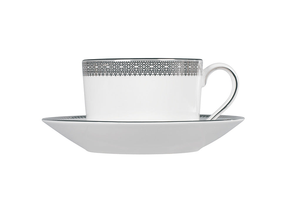 Wedgwood Vera Wang Lace Platinum Tea Cup & Saucer