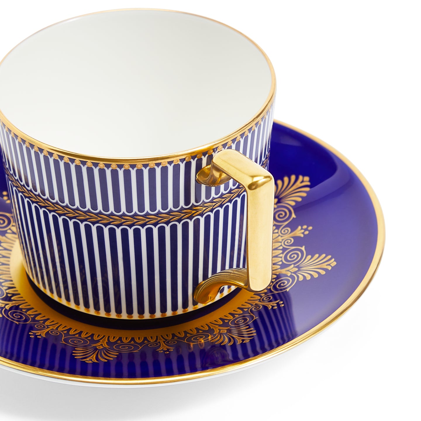 Wedgwood Anthemion Blue Teacup and Saucer