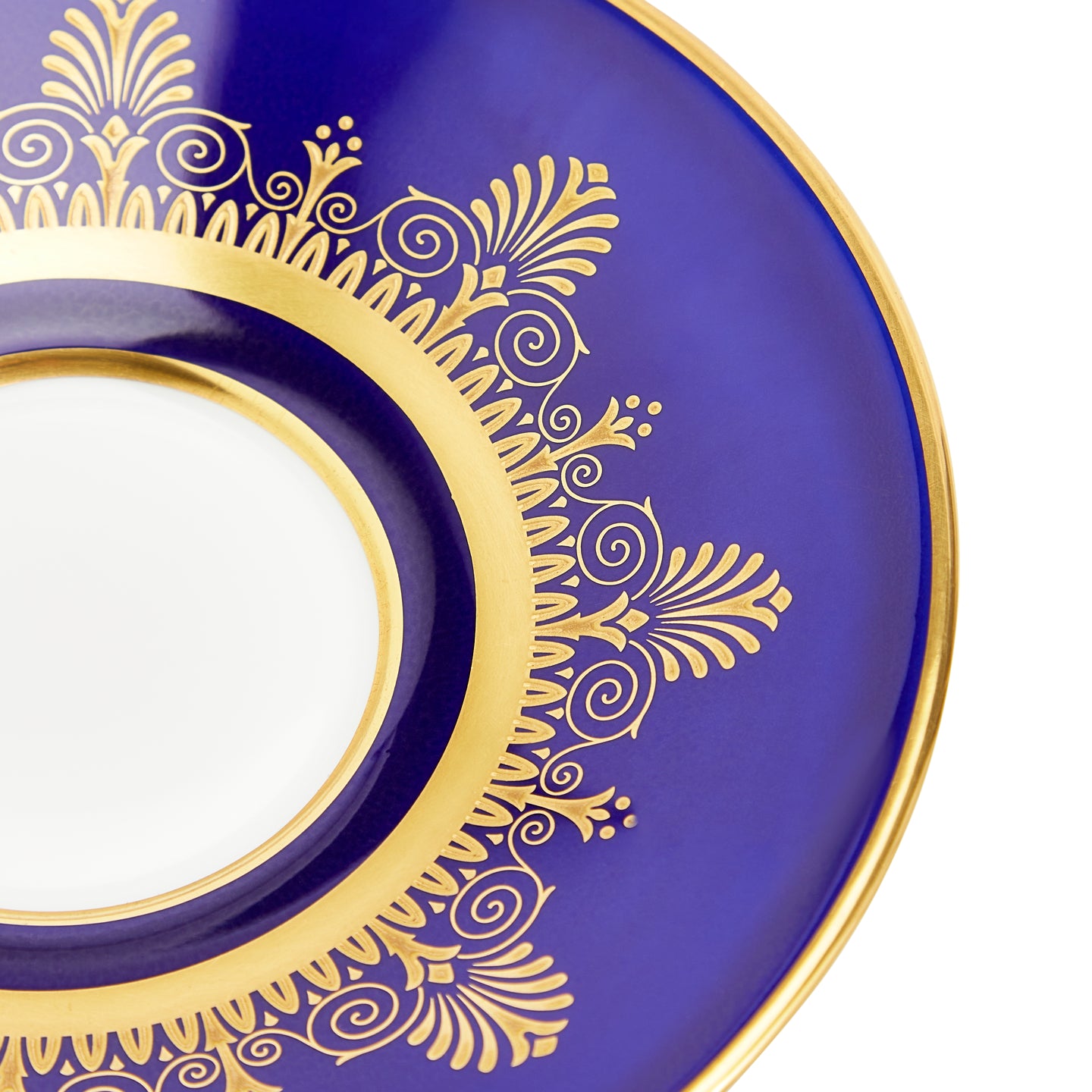 Wedgwood Anthemion Blue Teacup and Saucer