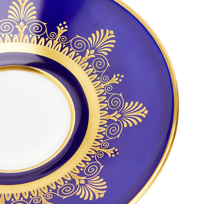 Wedgwood Anthemion Blue Teacup and Saucer