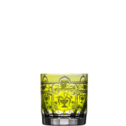Varga Crystal Imperial Yellow-Green Double Old Fashioned