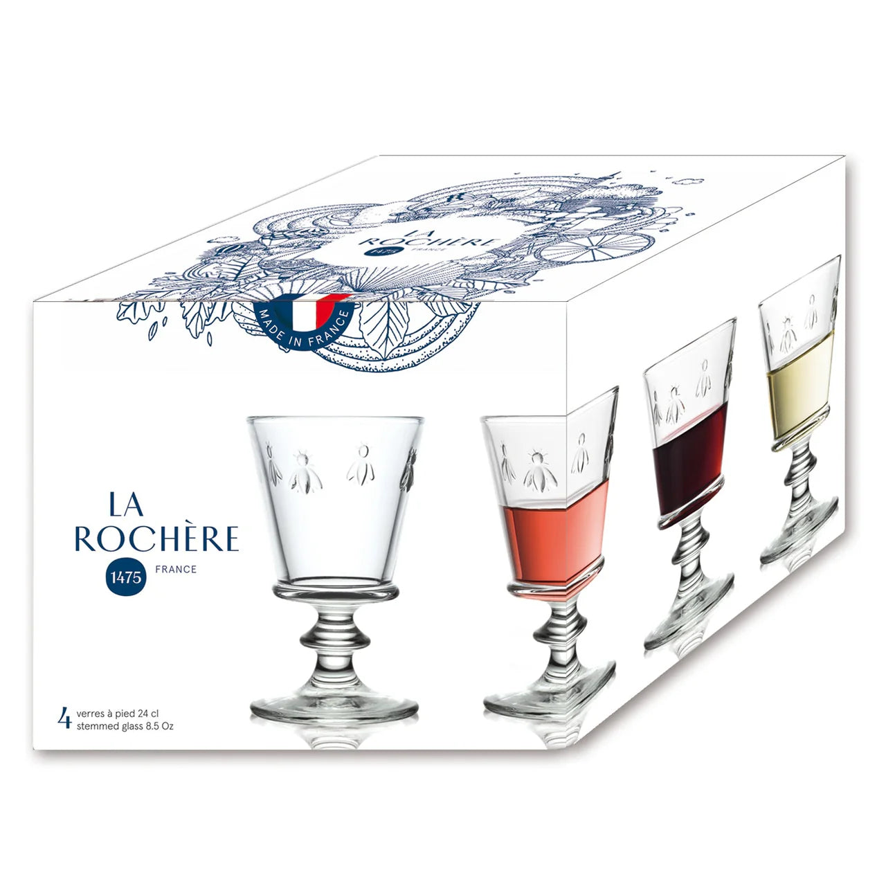 La Rochère Bee Stemmed Wine Glass Set of 4