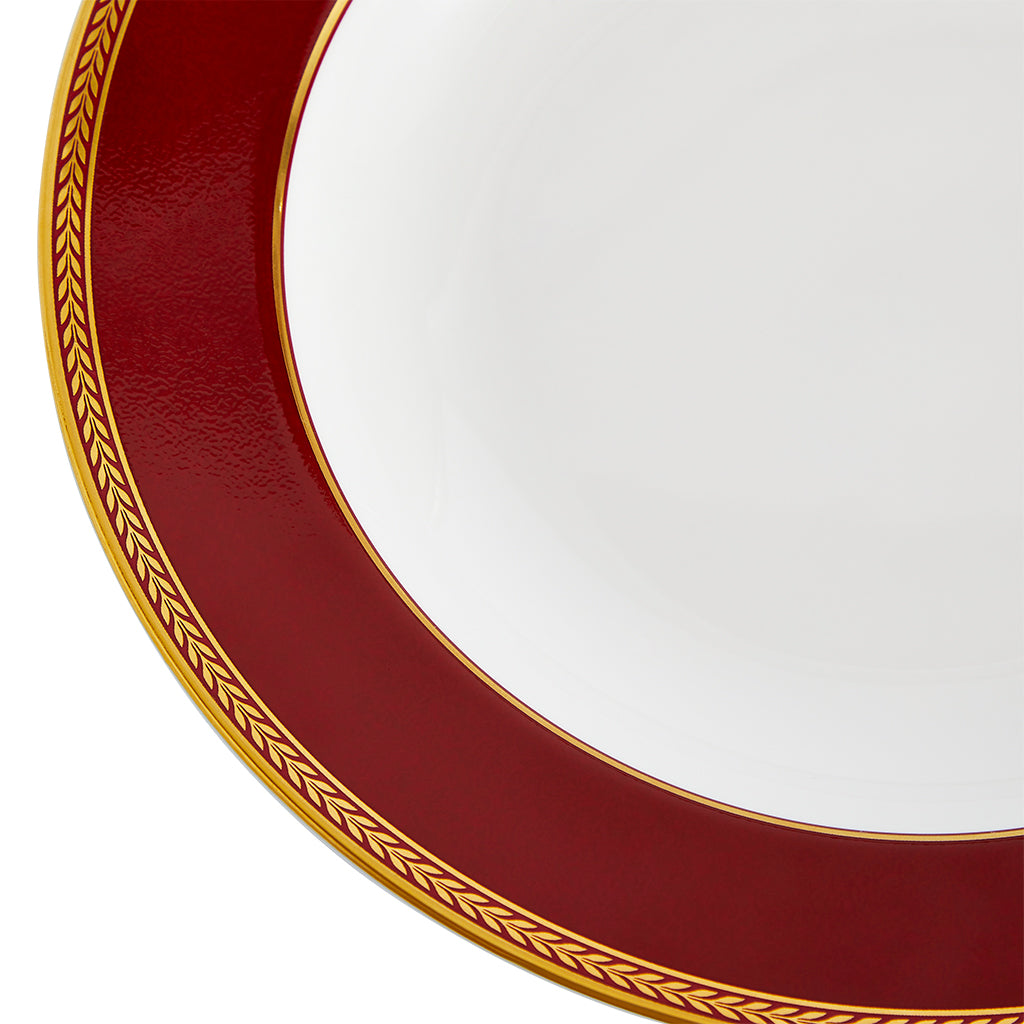Wedgwood Renaissance Red Rim Soup Plate 23cm