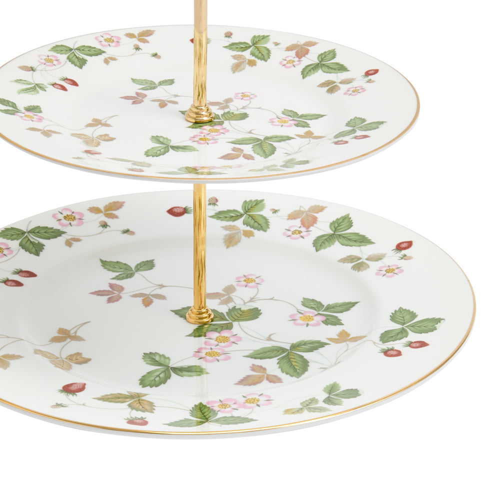 Wedgwood Wild Strawberry 2 Tier Cake Stand