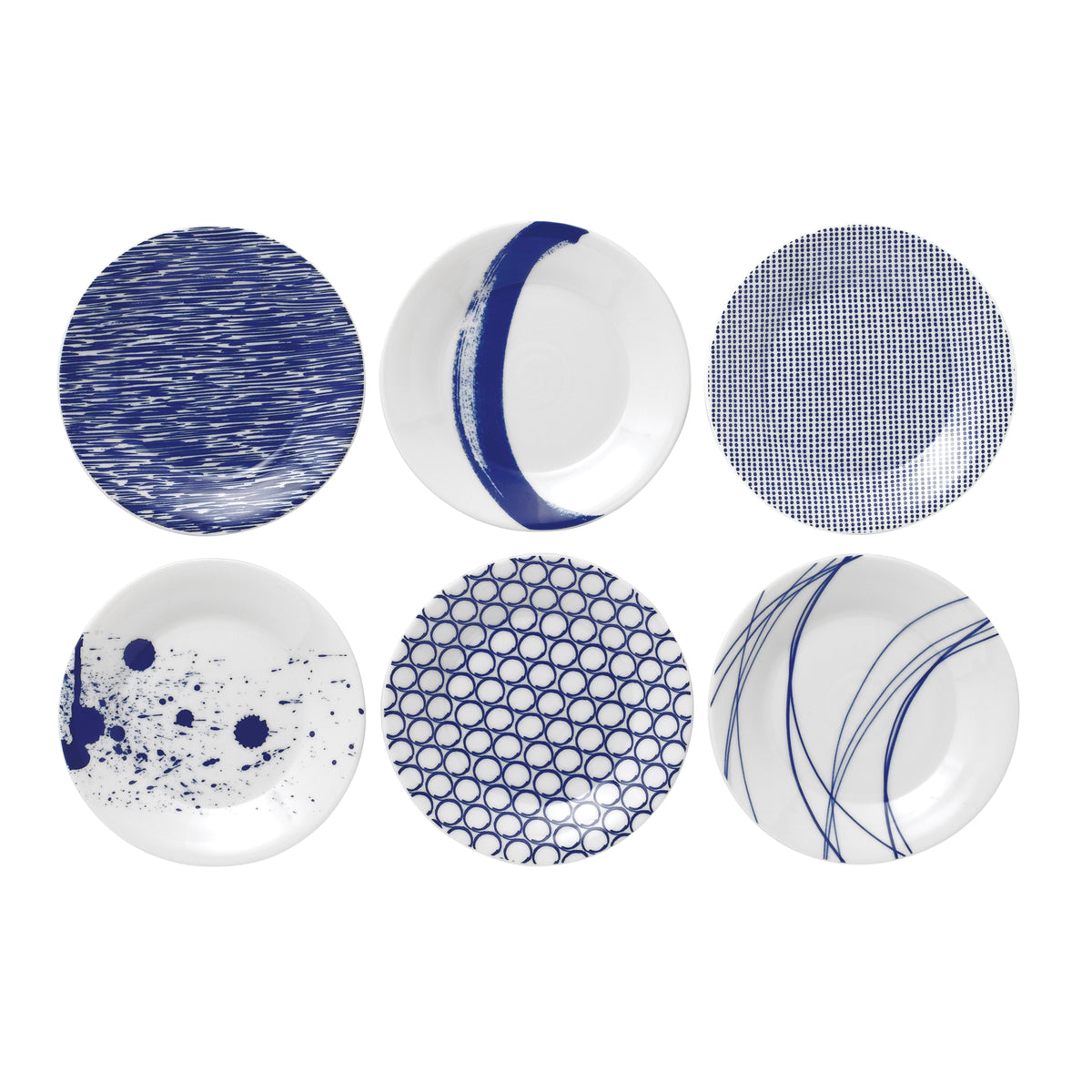 Royal Doulton Pacific Mixed Tapas Plates 16cm Set of 6