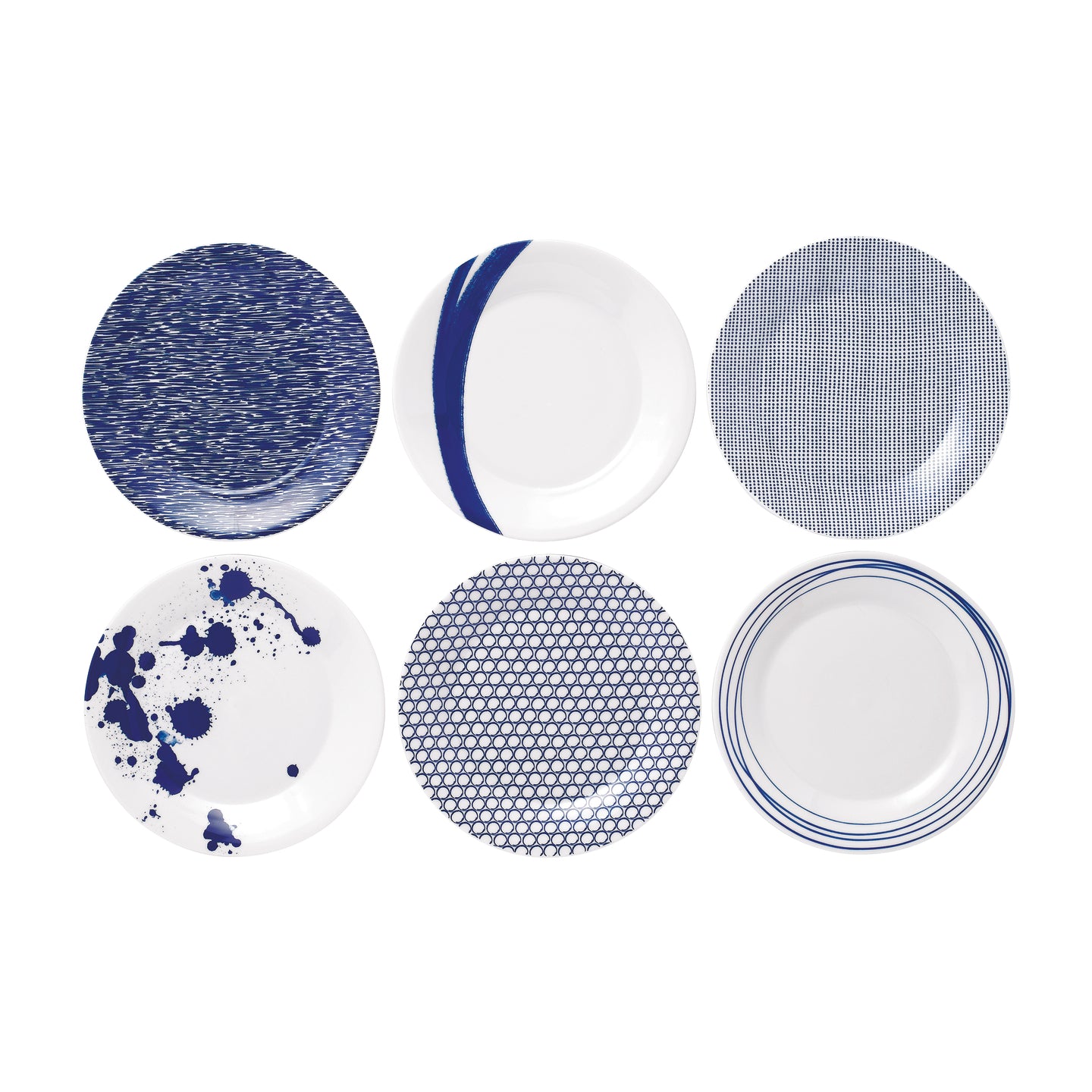 Royal Doulton Pacific Mixed Plates 24cm Set of 6