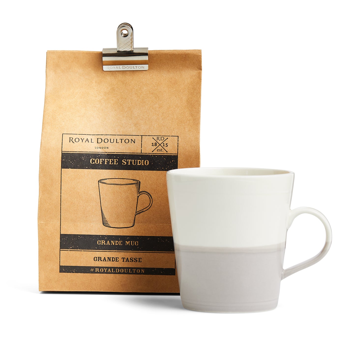 Royal Doulton Coffee Studio Mug Grande Grey