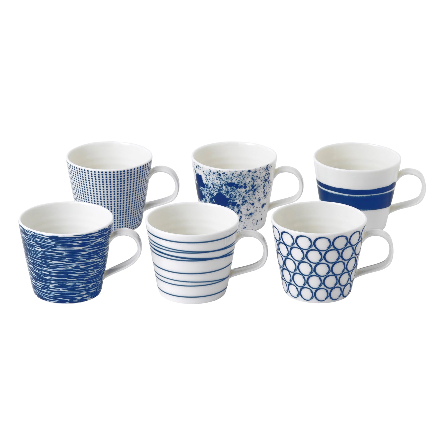Royal Doulton Pacific Mixed Small Mugs Set of 6