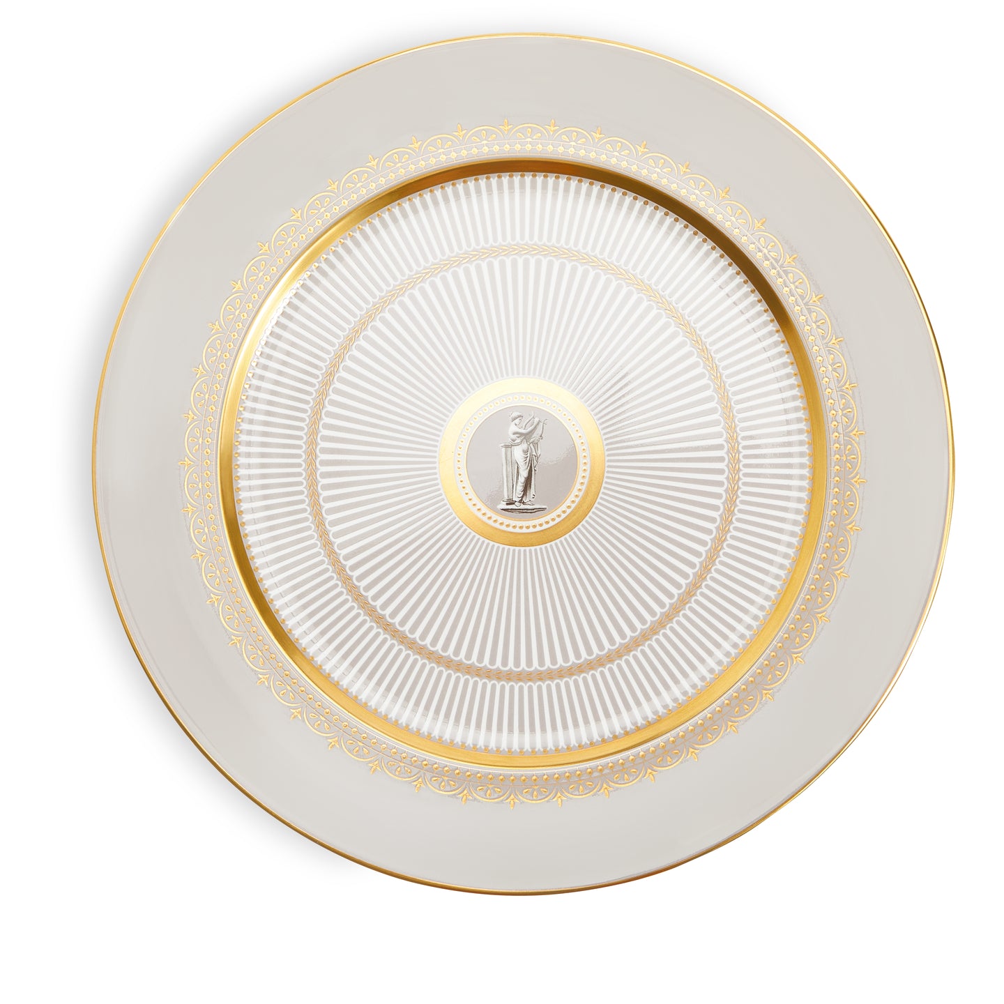 Wedgwood Anthemion Grey Plate 30.6cm