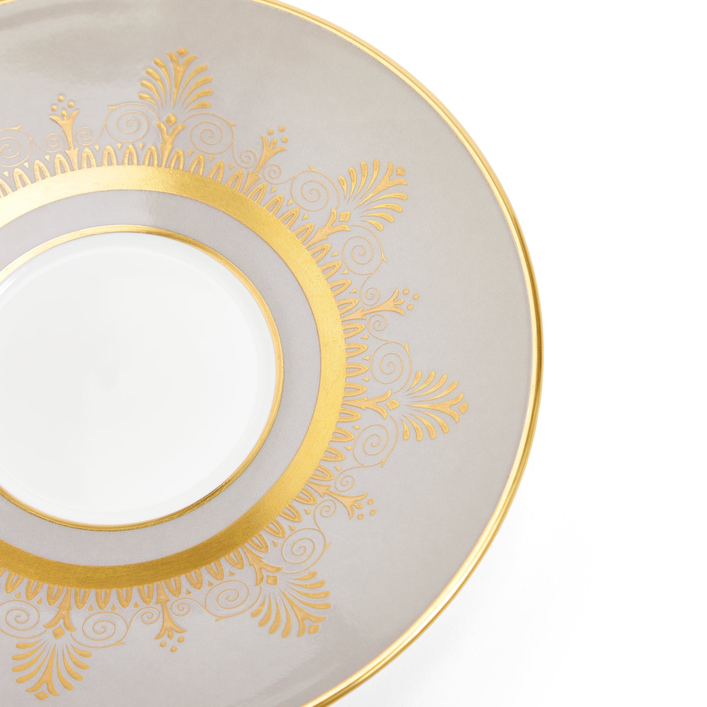 Wedgwood Anthemion Grey Teacup and Saucer