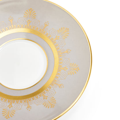 Wedgwood Anthemion Grey Teacup and Saucer