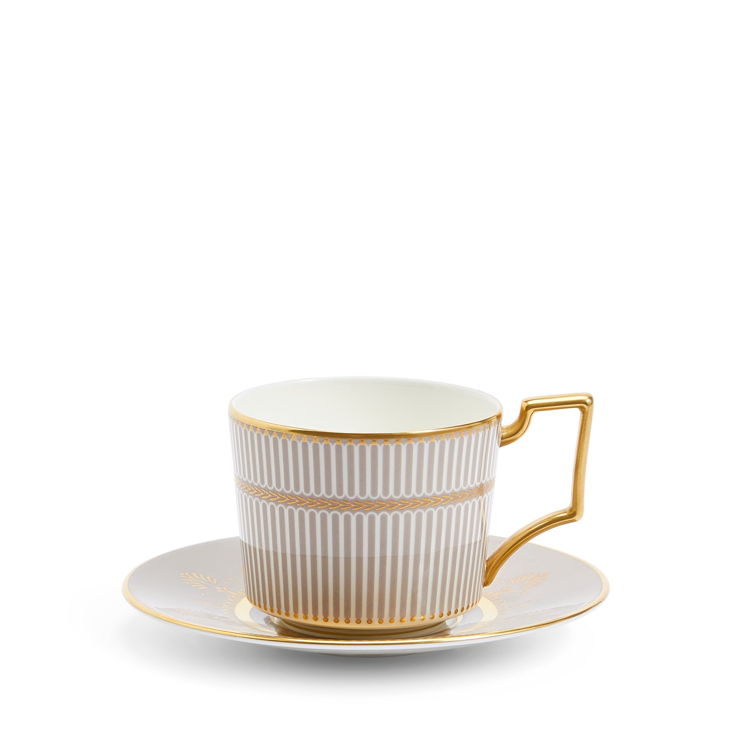 Wedgwood Anthemion Grey Teacup and Saucer