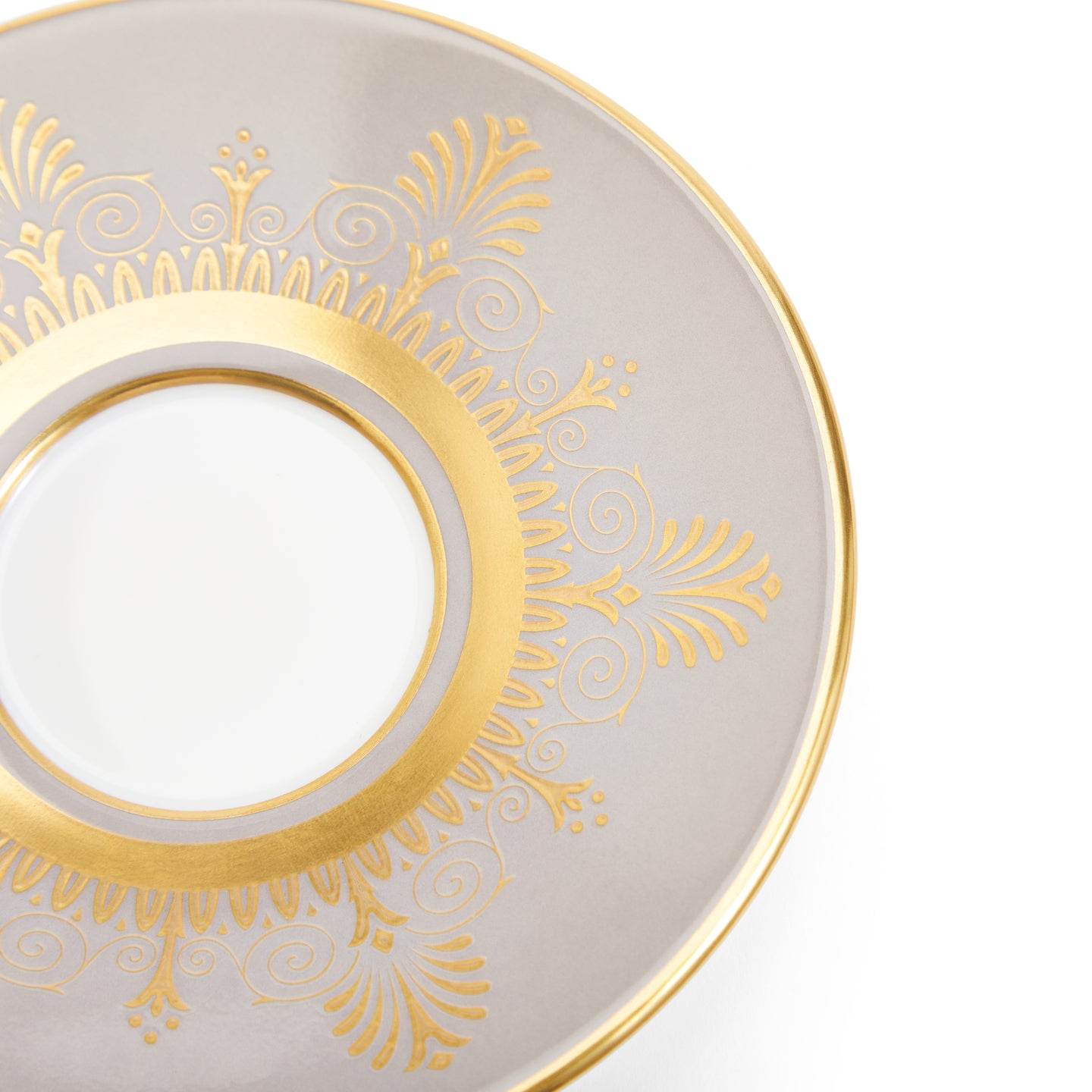 Wedgwood Anthemion Grey Espresso Cup and Saucer