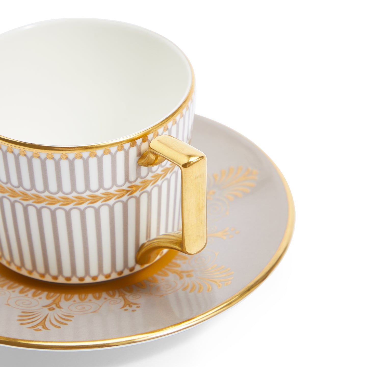 Wedgwood Anthemion Grey Espresso Cup and Saucer