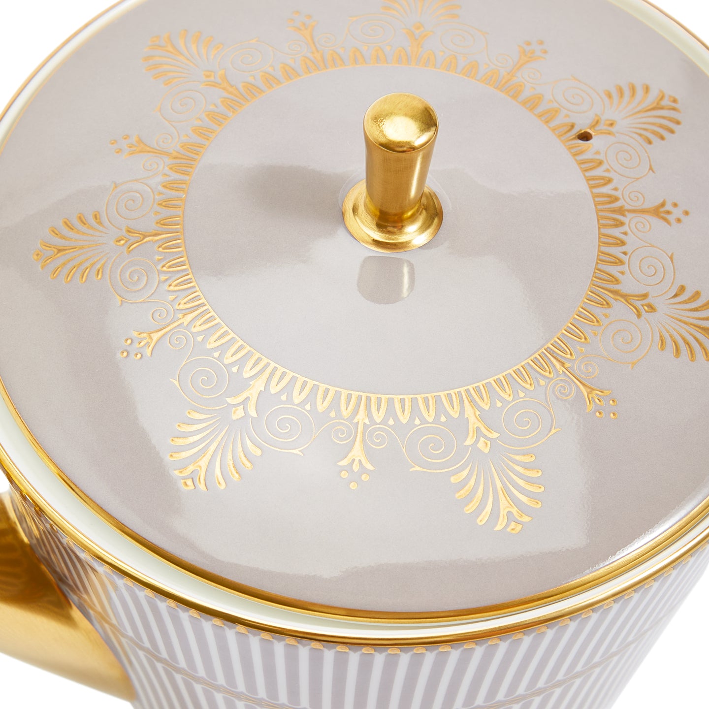 Wedgwood Anthemion Grey Teapot 900ml