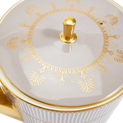 Wedgwood Anthemion Grey Teapot 900ml