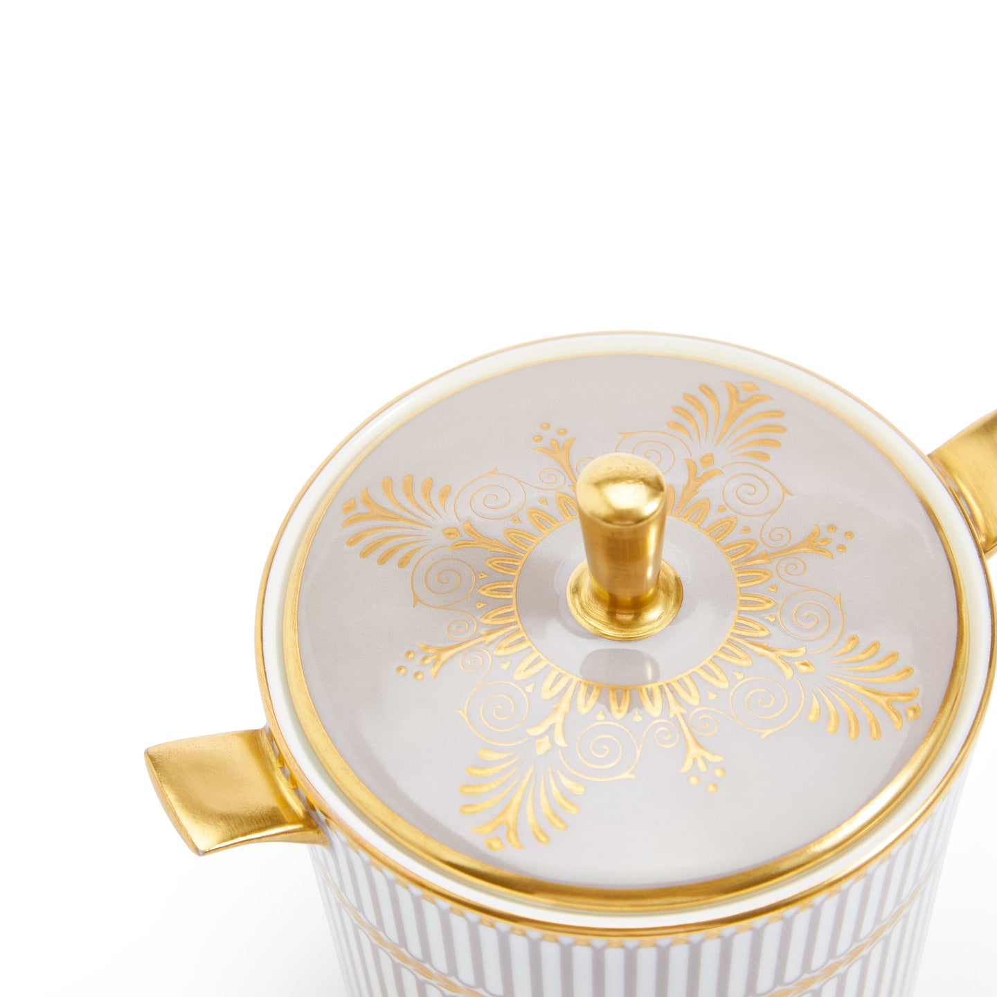 Wedgwood Anthemion Grey Sugar and Creamer