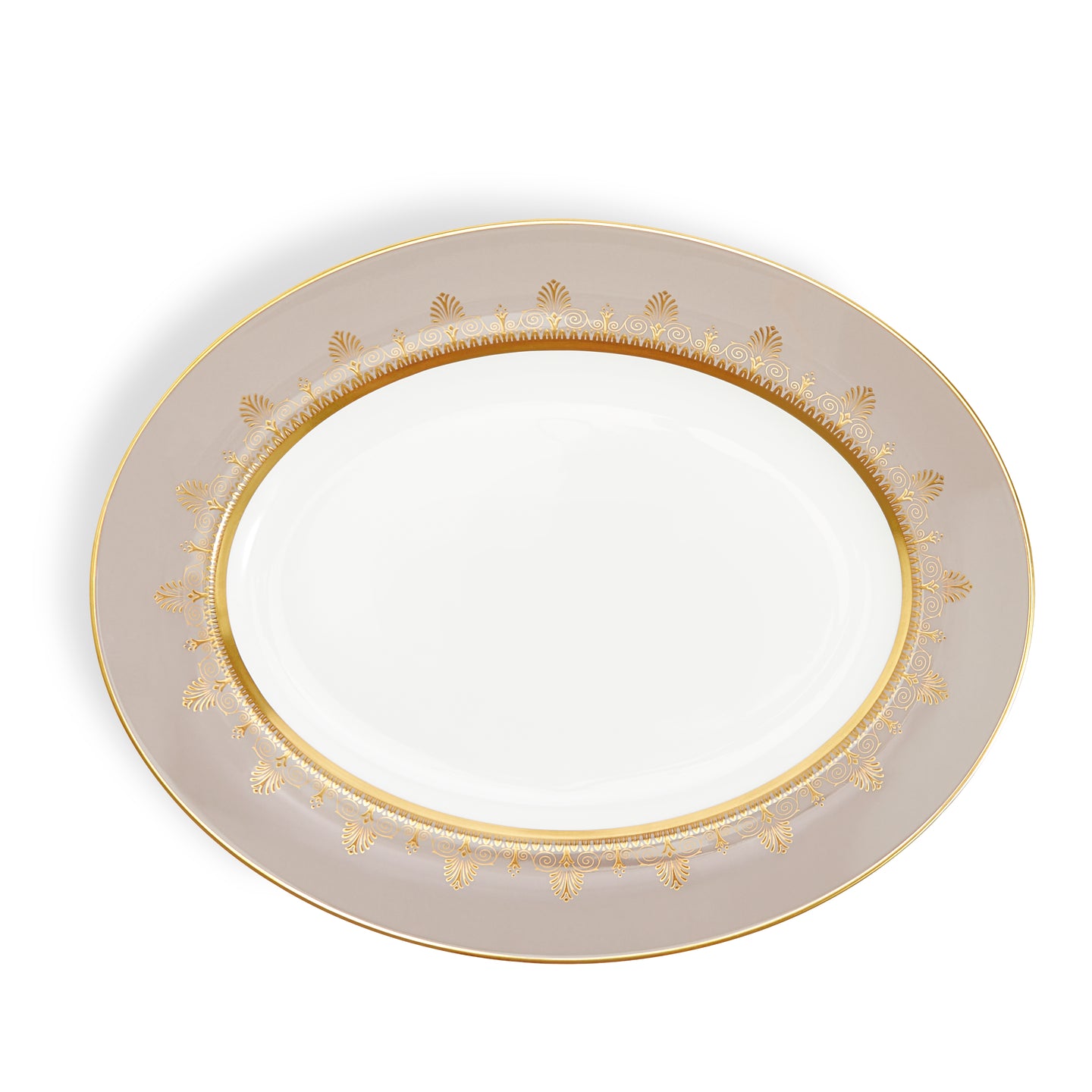 Wedgwood Anthemion Grey Oval Platter