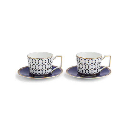 Wedgwood Renaissance Gold Cup and Saucer Set of 2
