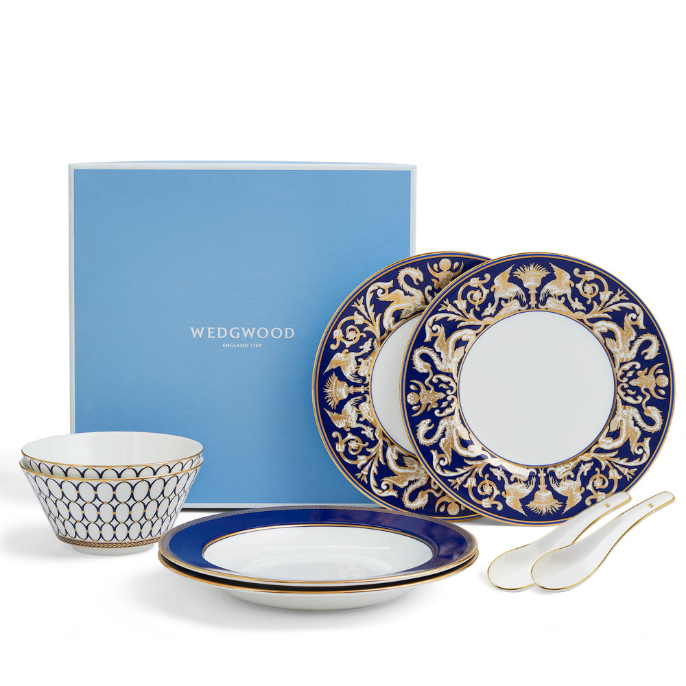 Wedgwood Renaissance Gold Dining Set For 2