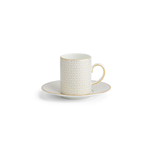 Wedgwood Gio Gold Coffee Cup and Saucer