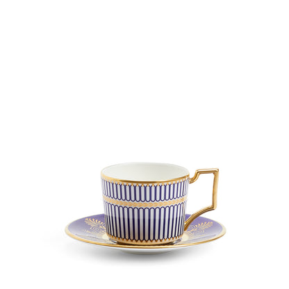 Wedgwood Anthemion Blue Coffee Cup and Saucer