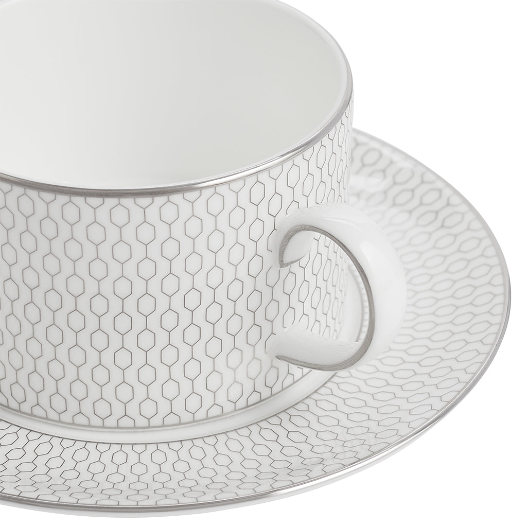 Wedgwood Gio Platinum Tea Cup & Saucer