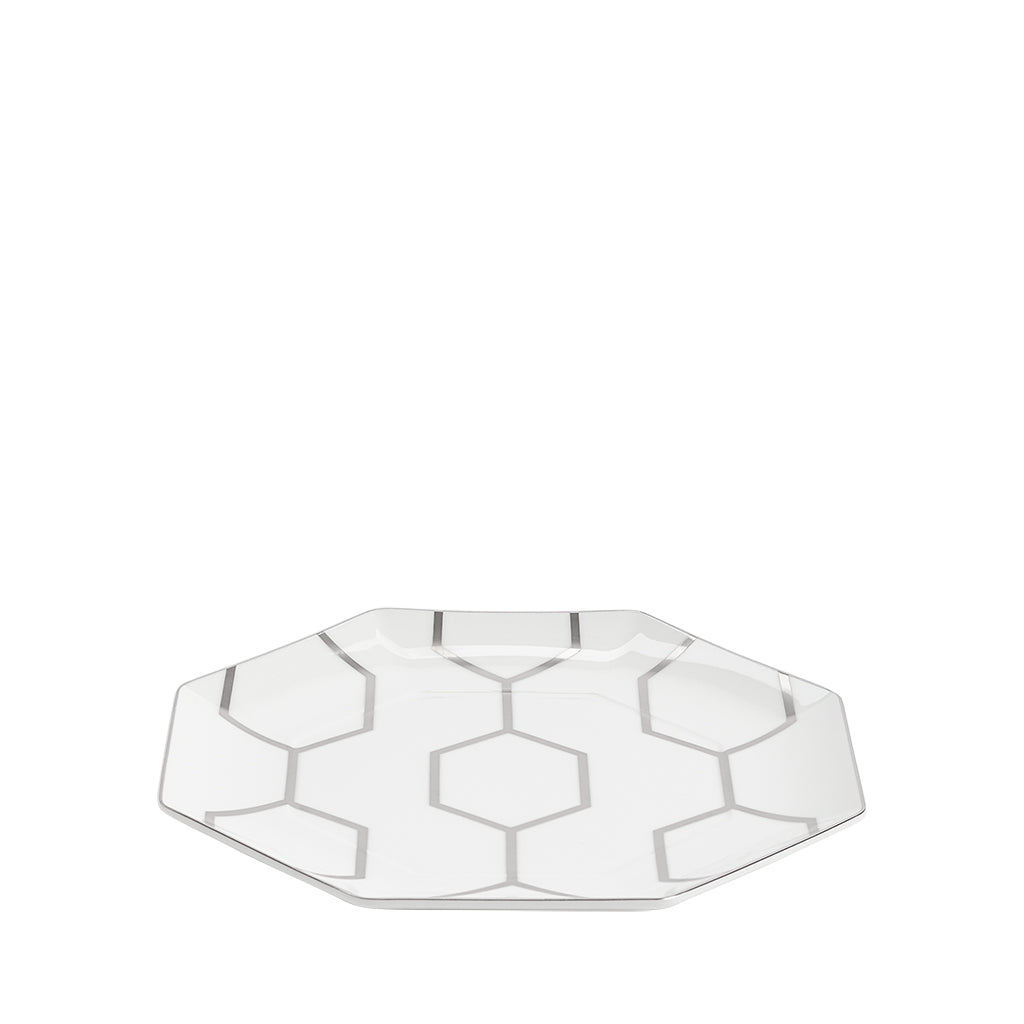 Wedgwood Gio Platinum Octagonal Side Plate 23cm