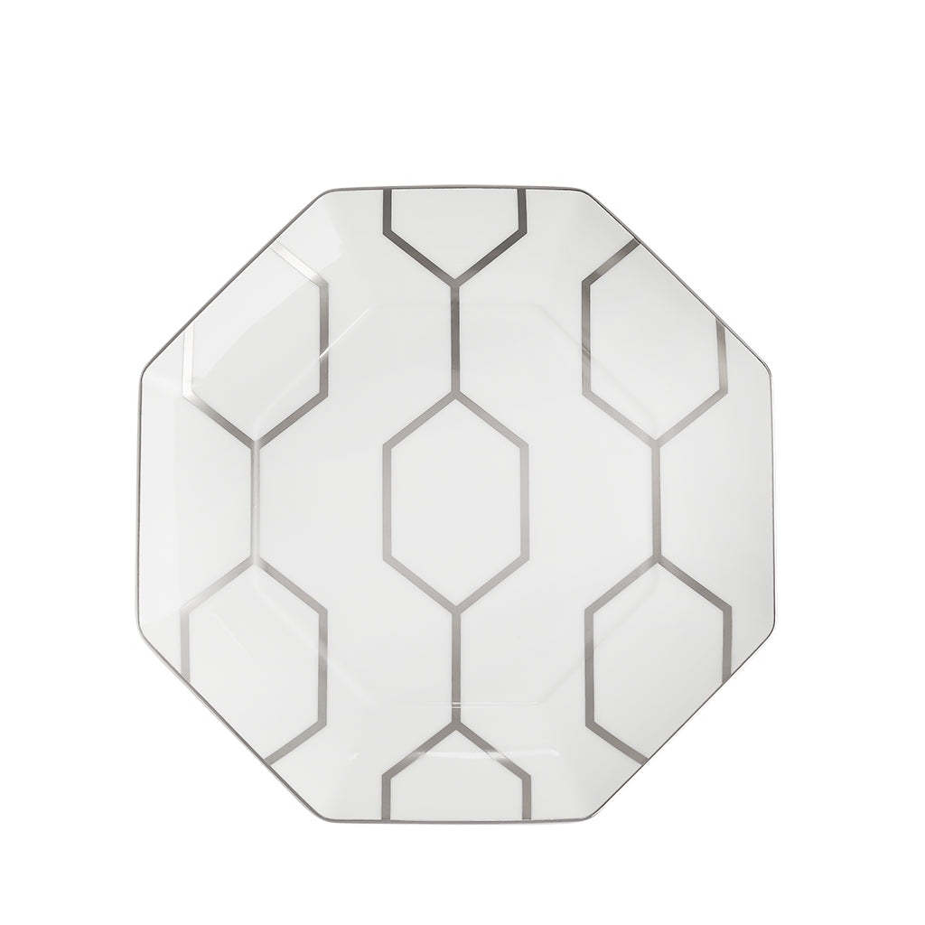 Wedgwood Gio Platinum Octagonal Side Plate 23cm